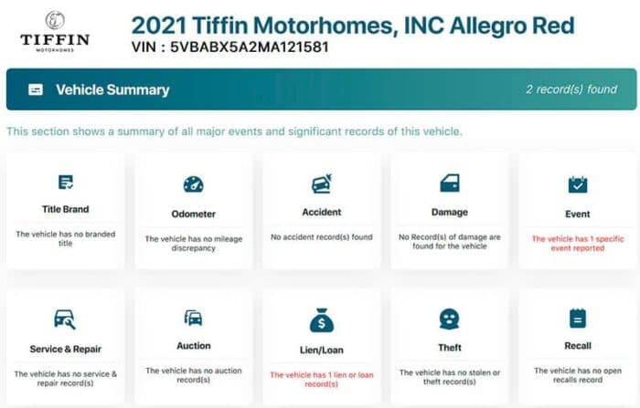 2021 Tiffin Motorhomes