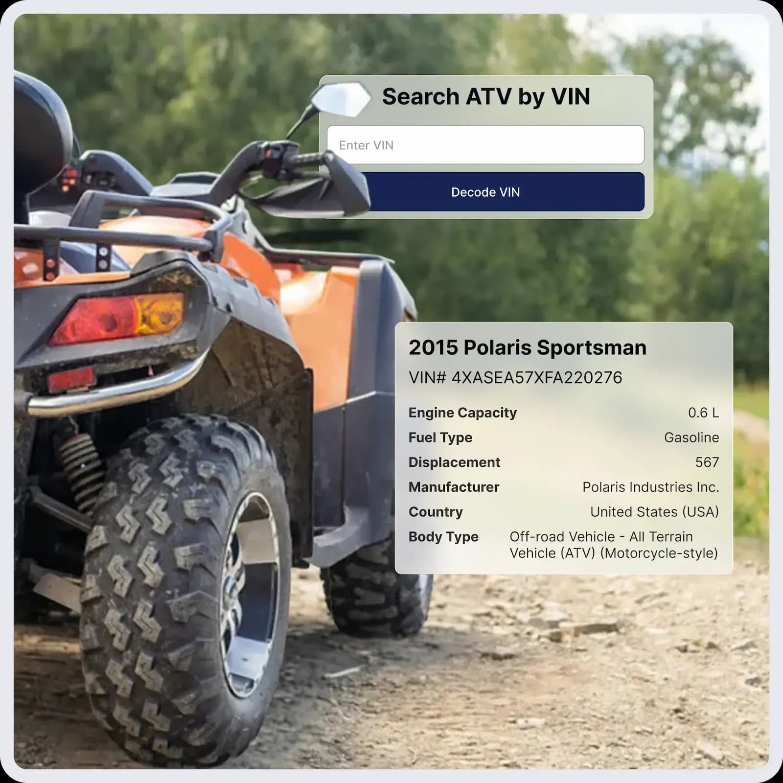 ATV VIN Lookup