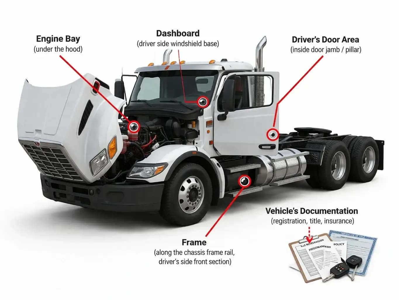 VIN Location on Truck