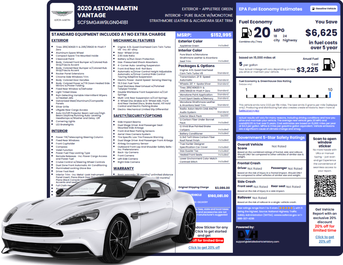 Photo of Aston martin Window Sticker