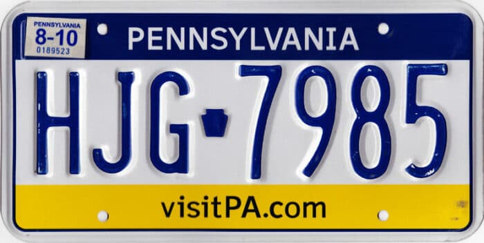 Photo of Pennsylvania License Plate Lookup