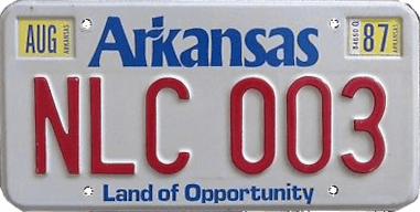 Photo of Arkansas_license_plate