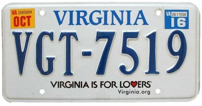 Photo of Virginia License Plate Lookup