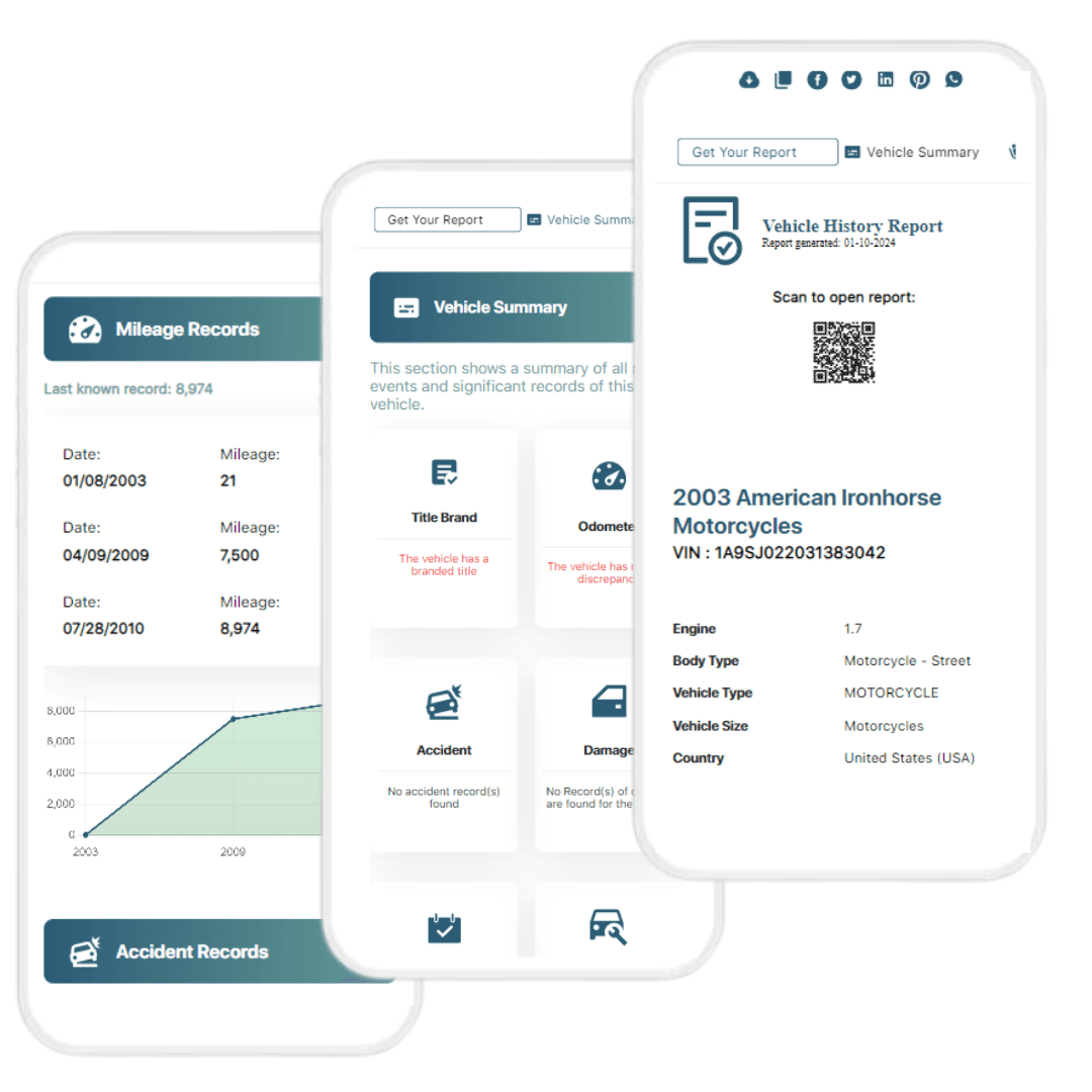 Photo of American Ironhorse VIN lookup Sample Report
