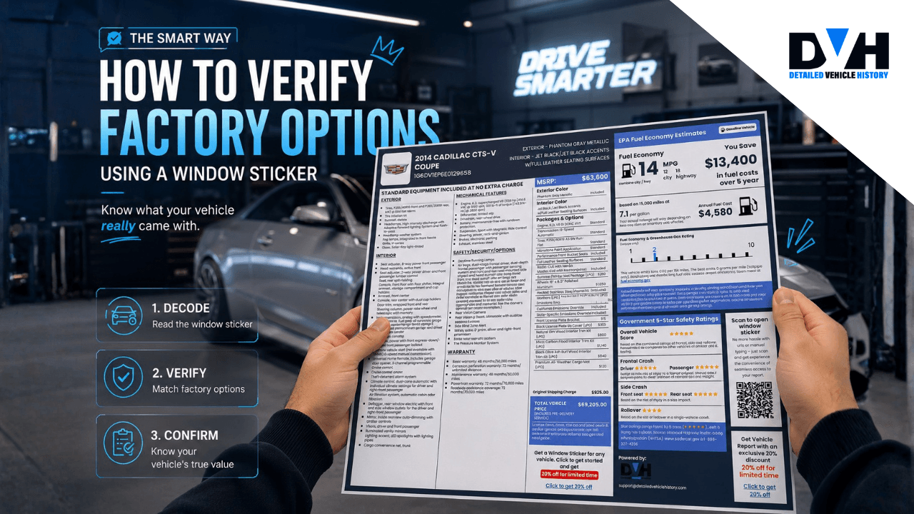 How to Verify Factory Options Using a Window Sticker