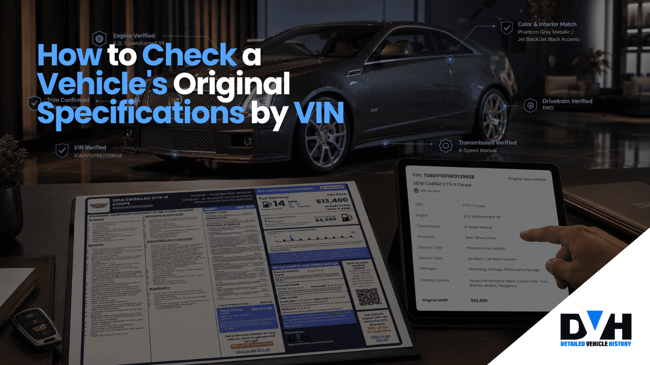How to Check a Vehicle's Original Specifications by VIN