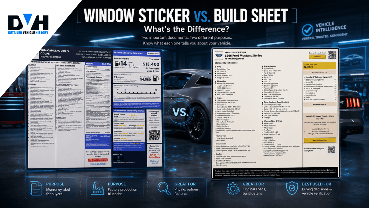 Window Sticker vs. Build Sheet: What's the Difference?