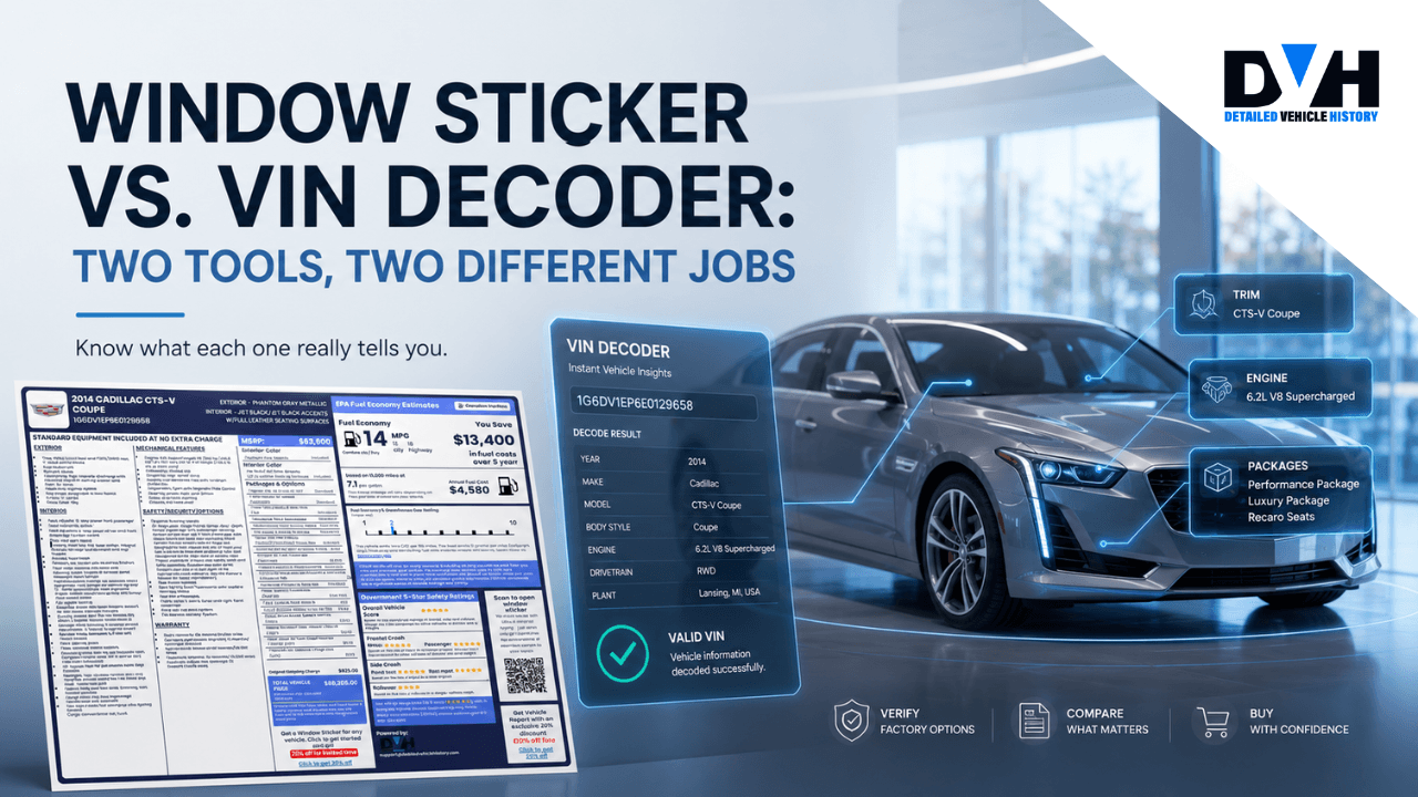 Window Sticker vs VIN Decoder
