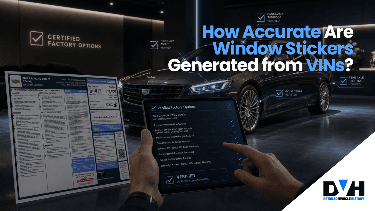 How Accurate Are Window Stickers Generated from VINs?