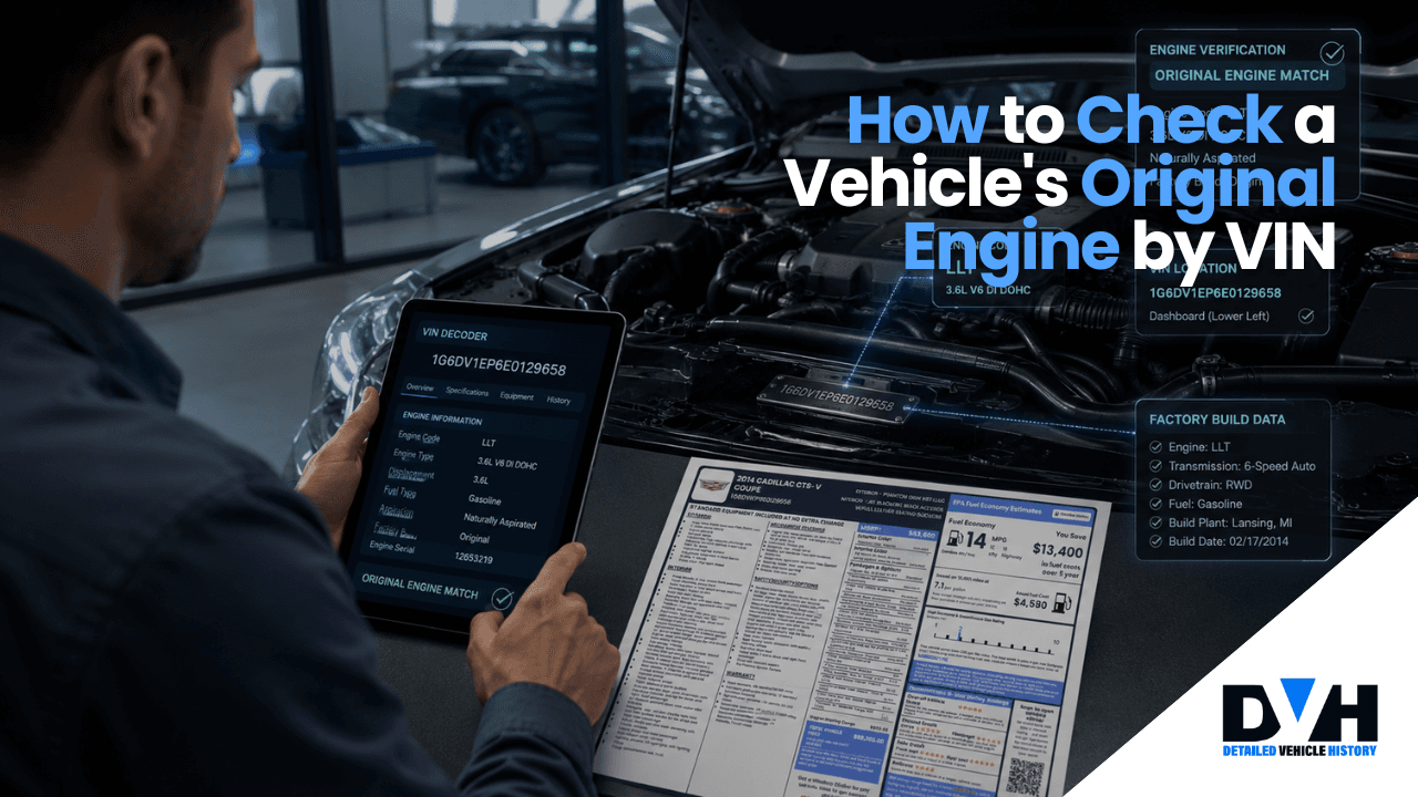 How to Check a Vehicles Original Engine by VIN