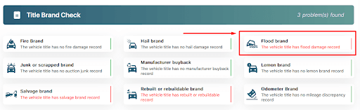 Flood VIN Check Report