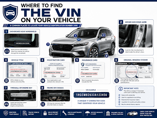 Where to Find the VIN on Your Vehicle