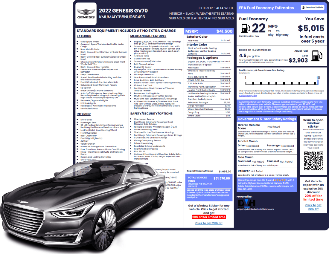 Photo of Genesis window sticker