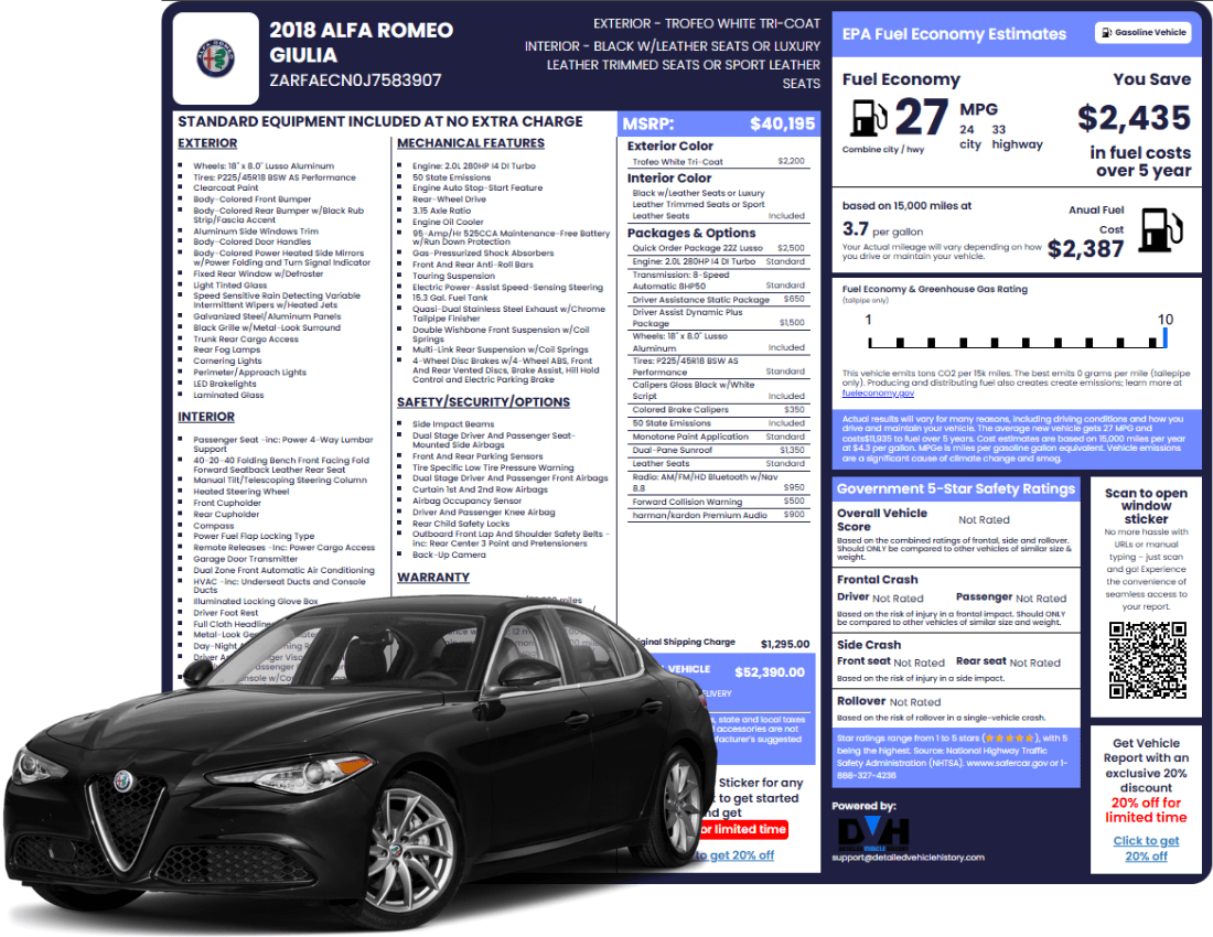 Photo of Alfa romeo Window sticker