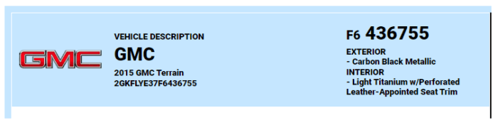 Photo of How to read a GMC window sticker