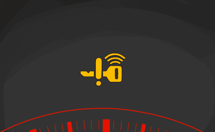 Photo of Key Not in the Vehicle Light