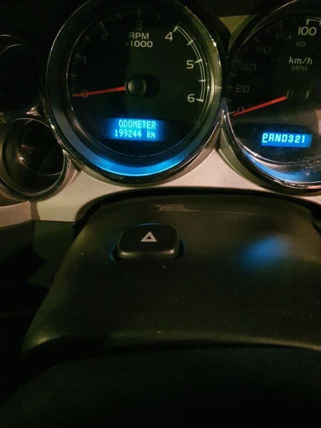 Photo of odometer reading