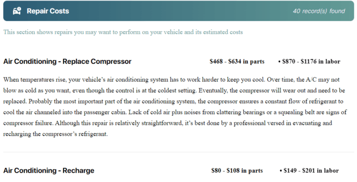 Photo of vehicle history report