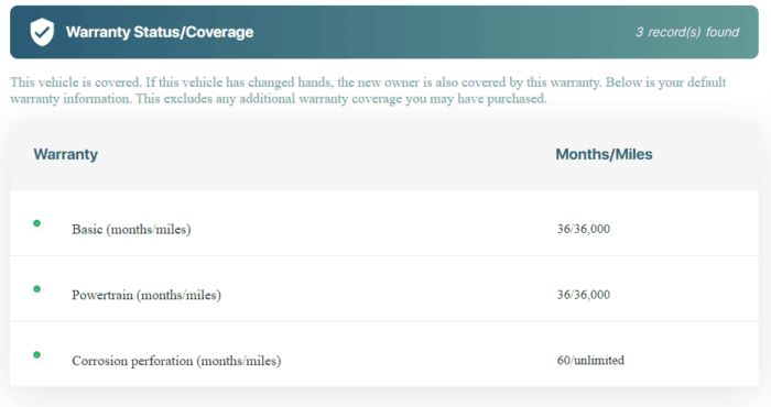 Photo of vehicle history report