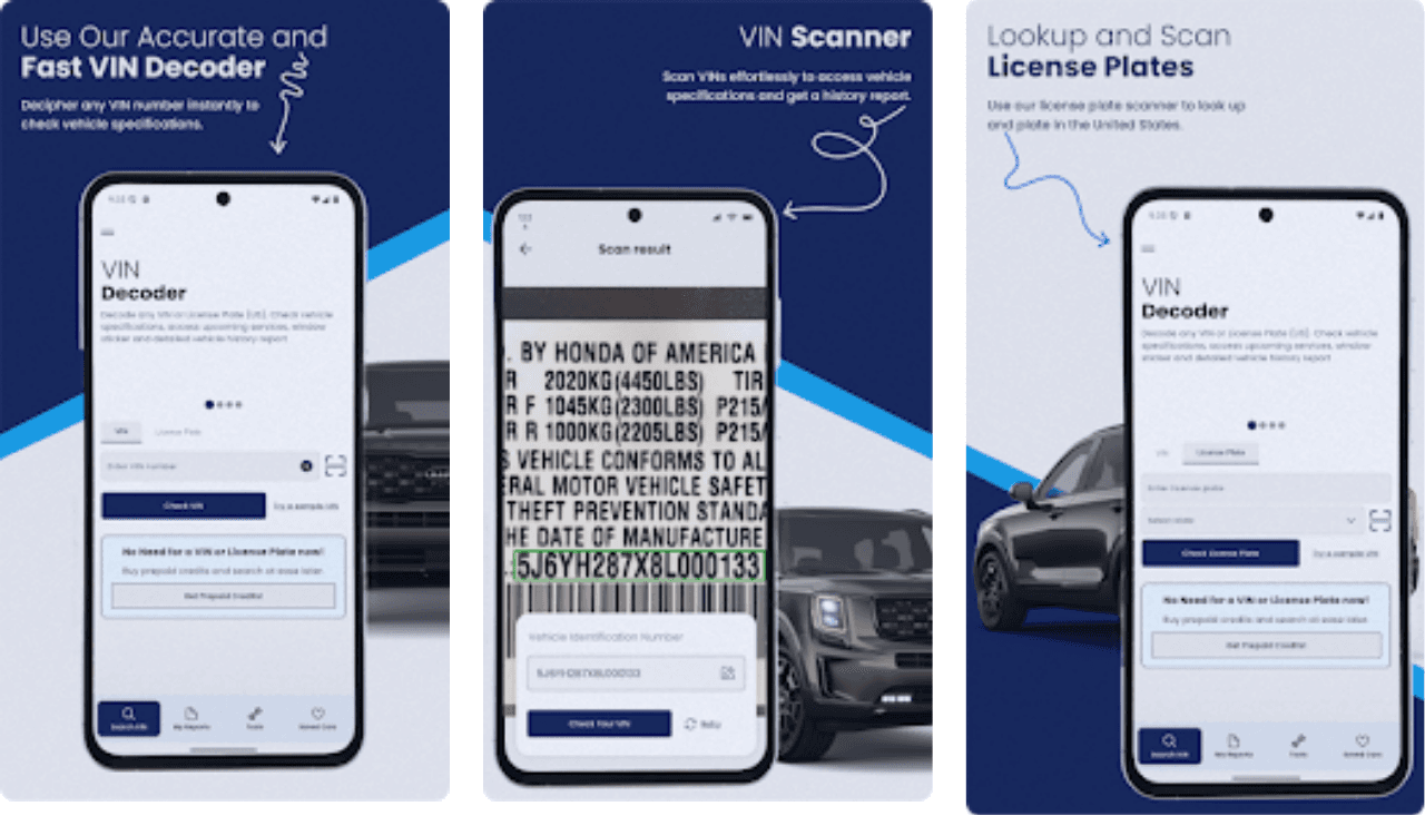 Best VIN decoder and vehicle history app