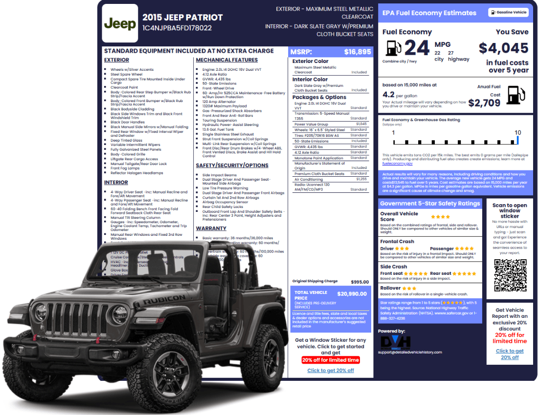 Photo of Jeep Window sticker