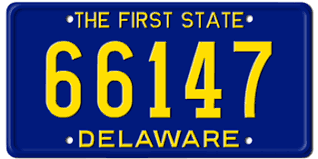 Photo of Delaware license plate