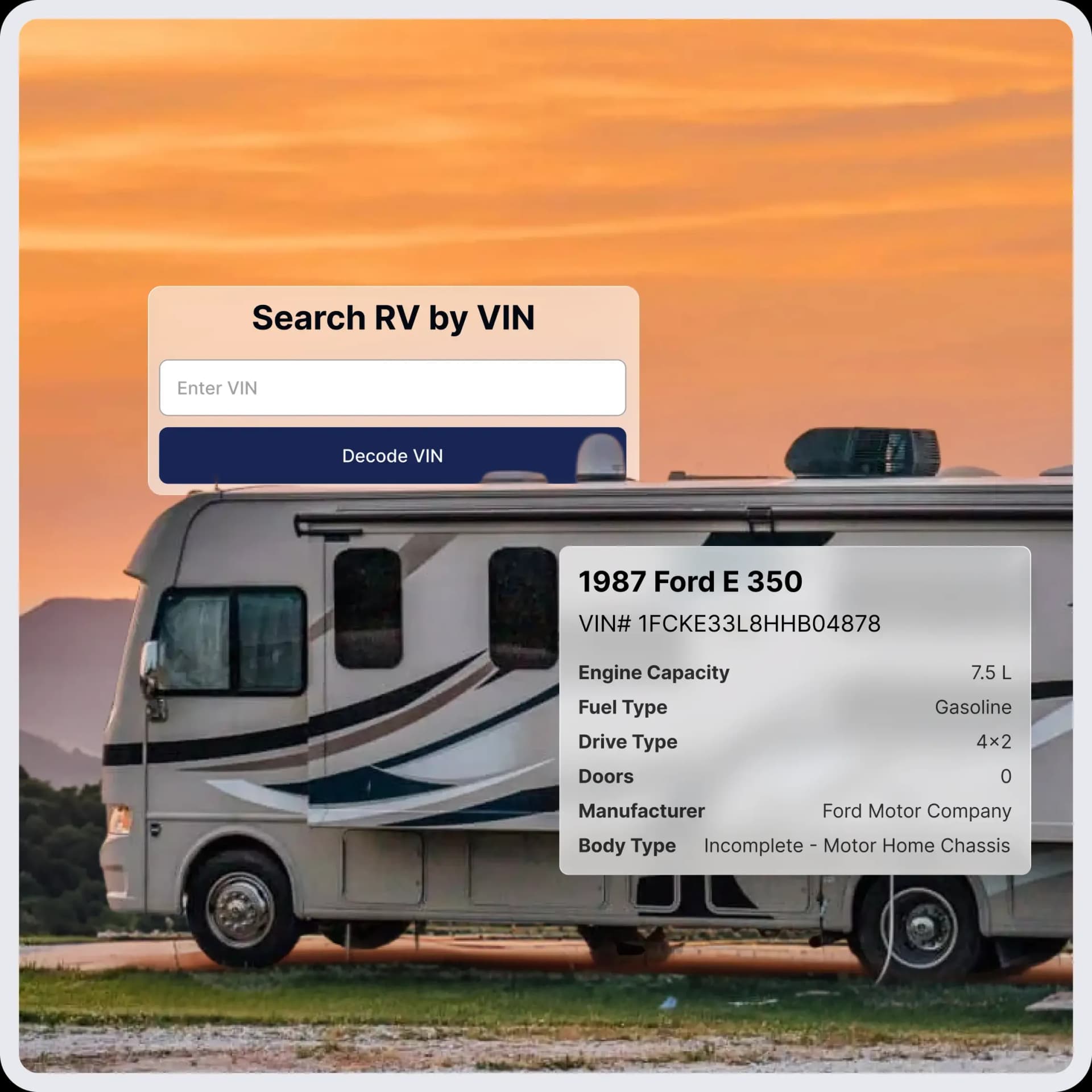 RV VIN Lookup