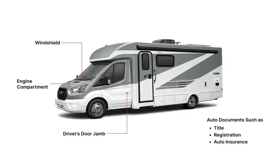 Where to Find Your RV's VIN