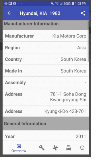 Photo of VIN Scanner via Mobile