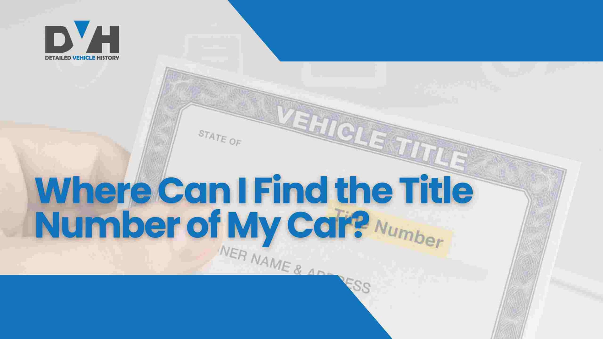 Where Can I Find the Title Number of My Car?