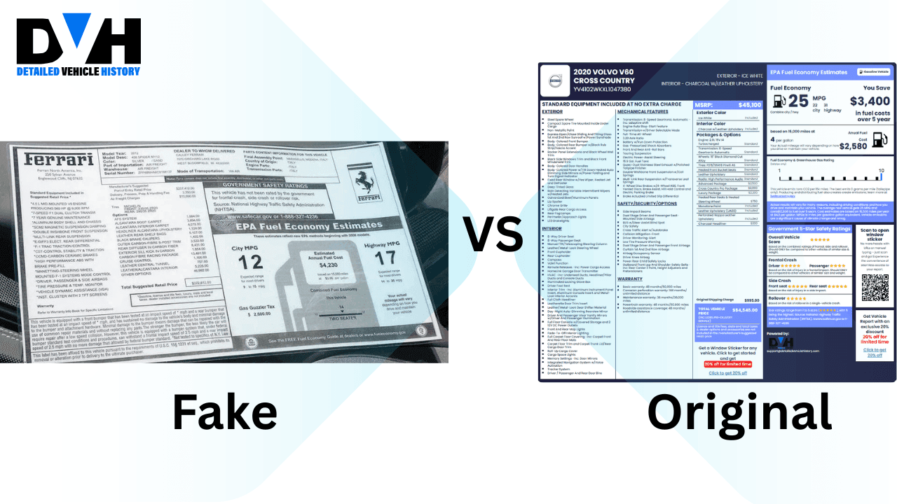 How to Spot a Fake Window Sticker on a Vehicle