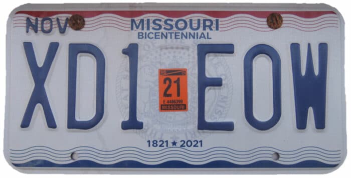 Photo of Missouri License Plate Lookup