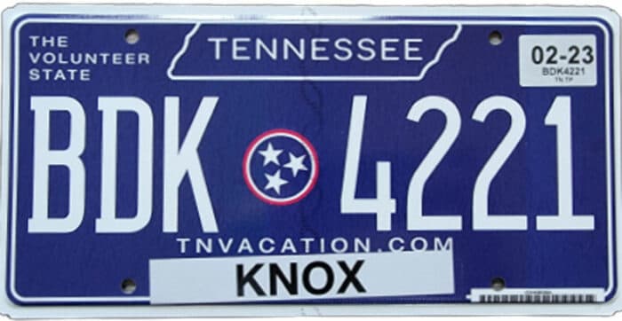 Photo of Tennessee License Plate Lookup