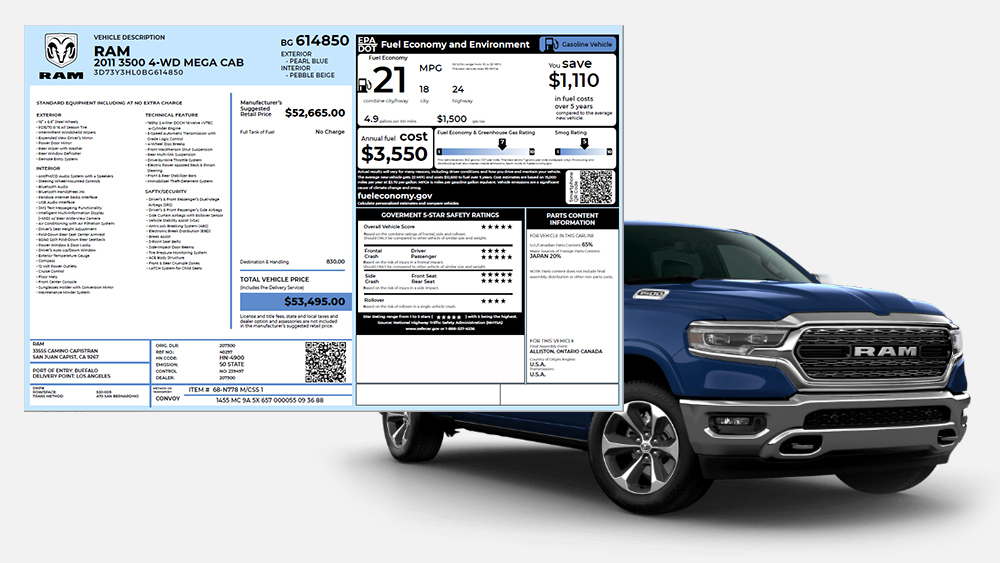 window sticker lookup