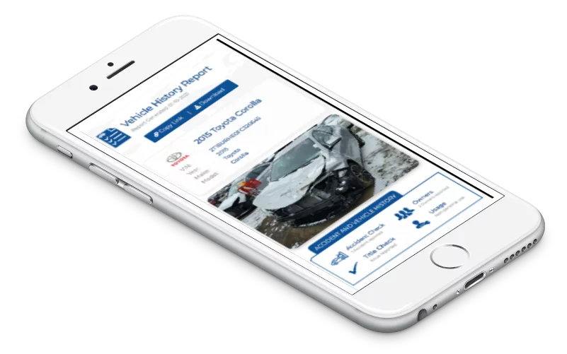 vehicle history report in phone