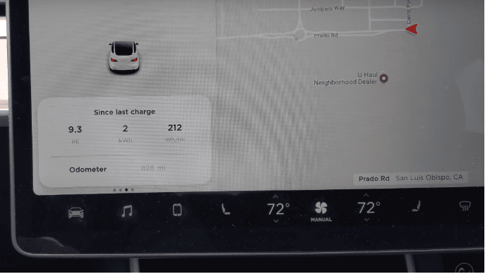 How to check Mileage on Tesla