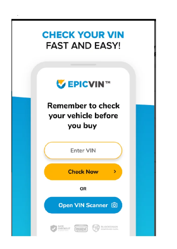 VIN scanner epic VIN