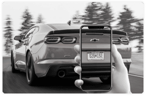 License Plate Scan for Vehicle History Report