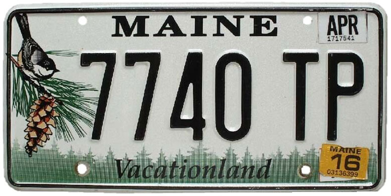 Maine License Plate Lookup