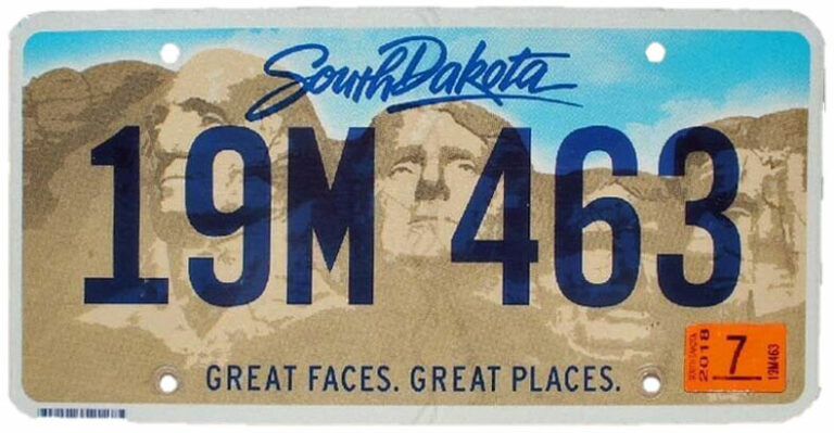 South Dakota License Plate Lookup