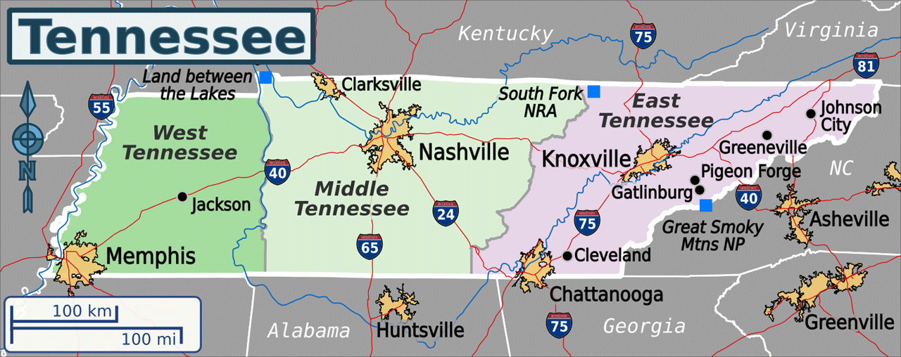 Tennessee Map