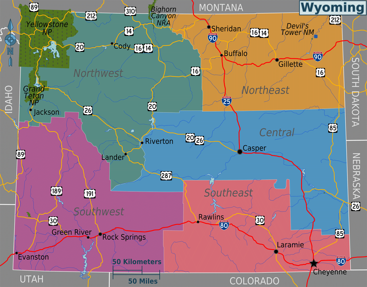 Wyoming map