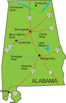 albama map