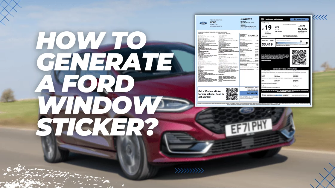 generate ford window stickers by vin