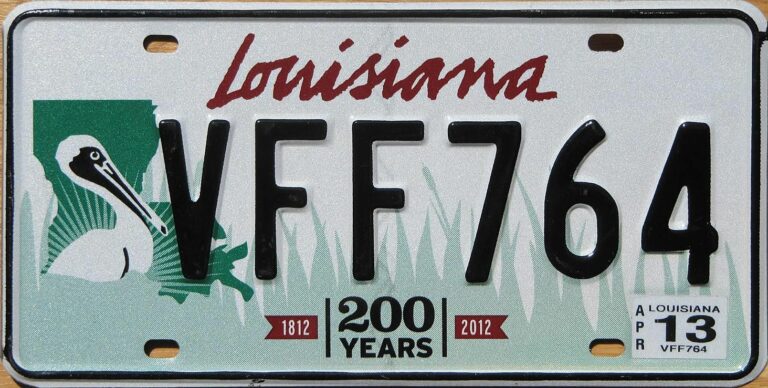 Louisiana License Plate