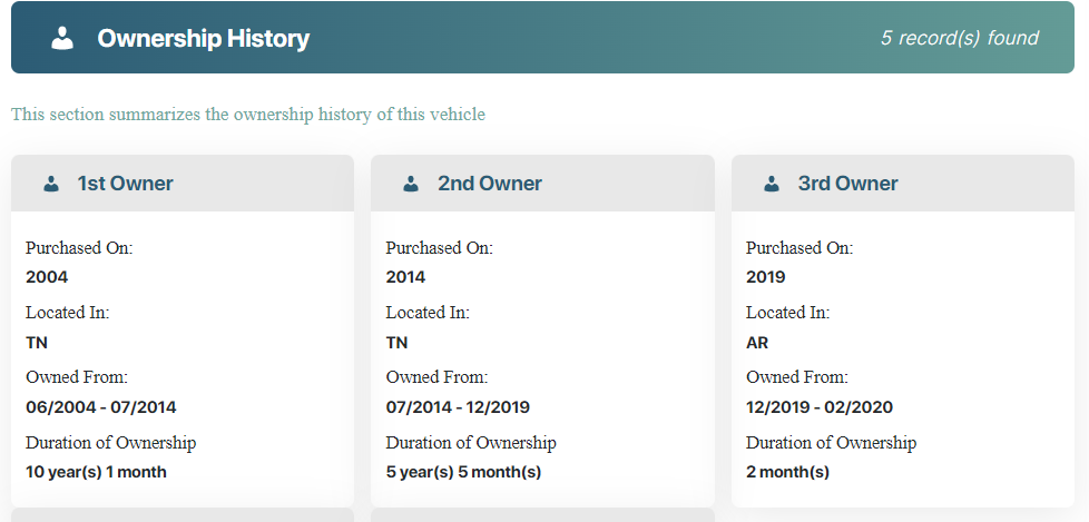 vehicle history report