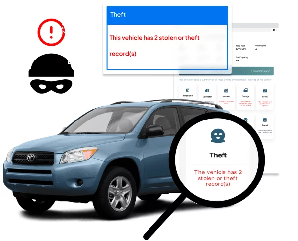 stolen vehicle check sample report