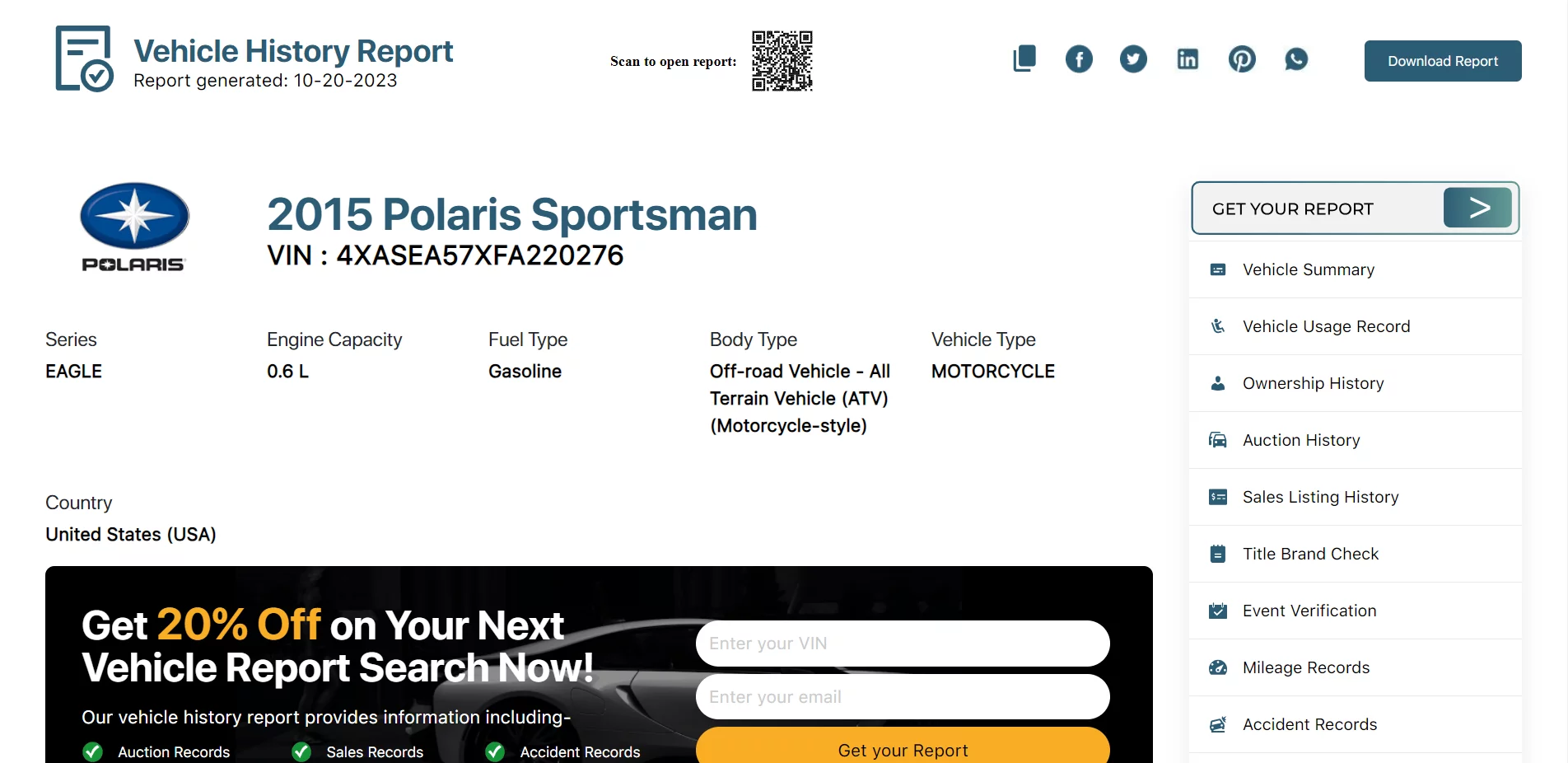 2015 Polaris Sportsman
