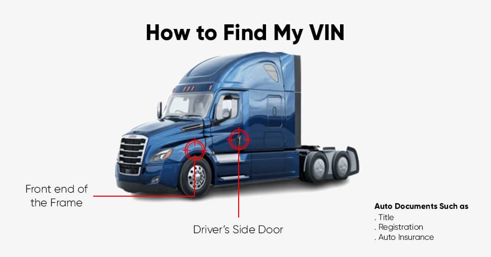 where is the vin number on a truck