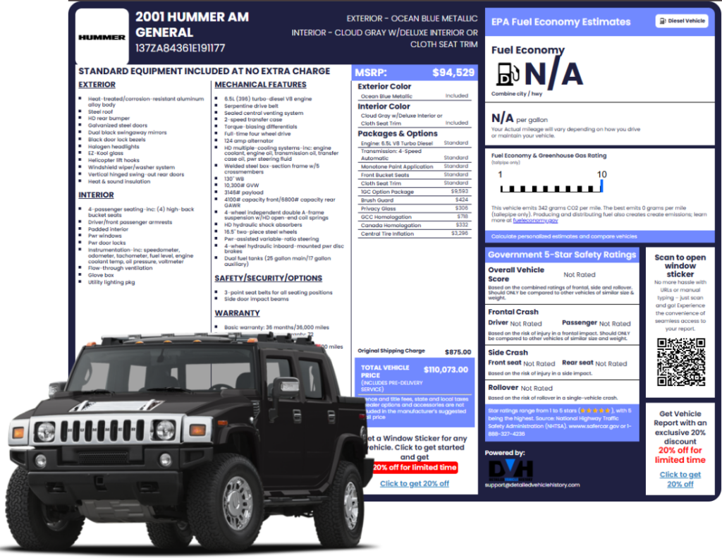 Hummer Sticker sample